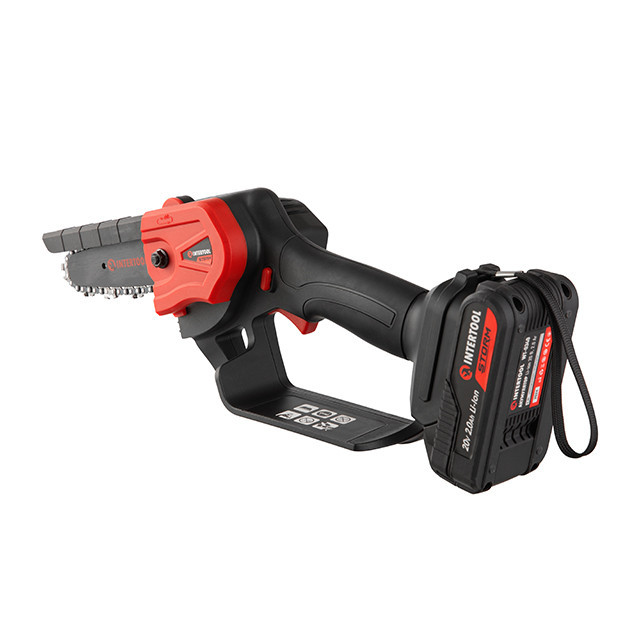Міні-пилка акумуляторна INTERTOOL WT-9109 20 В, шина 10 см, 4 м/с, Li-ion, 2,0 Ач, ЗП 2А, STORM - пила на акумуляторі Львів - фото 8