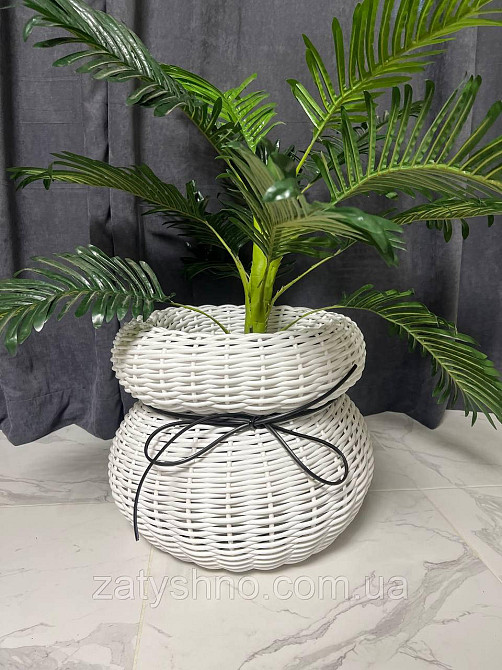 Корзина из ротанга плетеная белая Киев - изображение 9