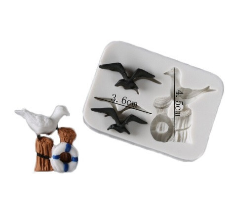 Молд кондитерский морской 55 на 75 мм серый Киев - изображение 1