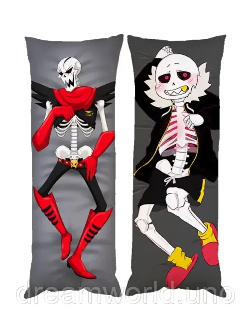 Подушка дакімакура Undertale Санс і Папайрус декоративна подушка для обіймання двостороння 50х150 Харків - фото 1