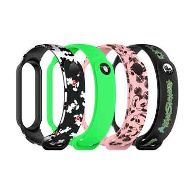 Ремешок для фитнес браслета Armorstandart комплект 4шт Xiaomi Mi Band 7/6/5 Cartoon hand-drawn (ARM59730) Винница