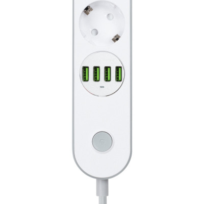 Сетевой фильтр питания ColorWay CW-CHE44W, 4 розетки/4USB White 2M (CW-CHE44W) Винница - изображение 8