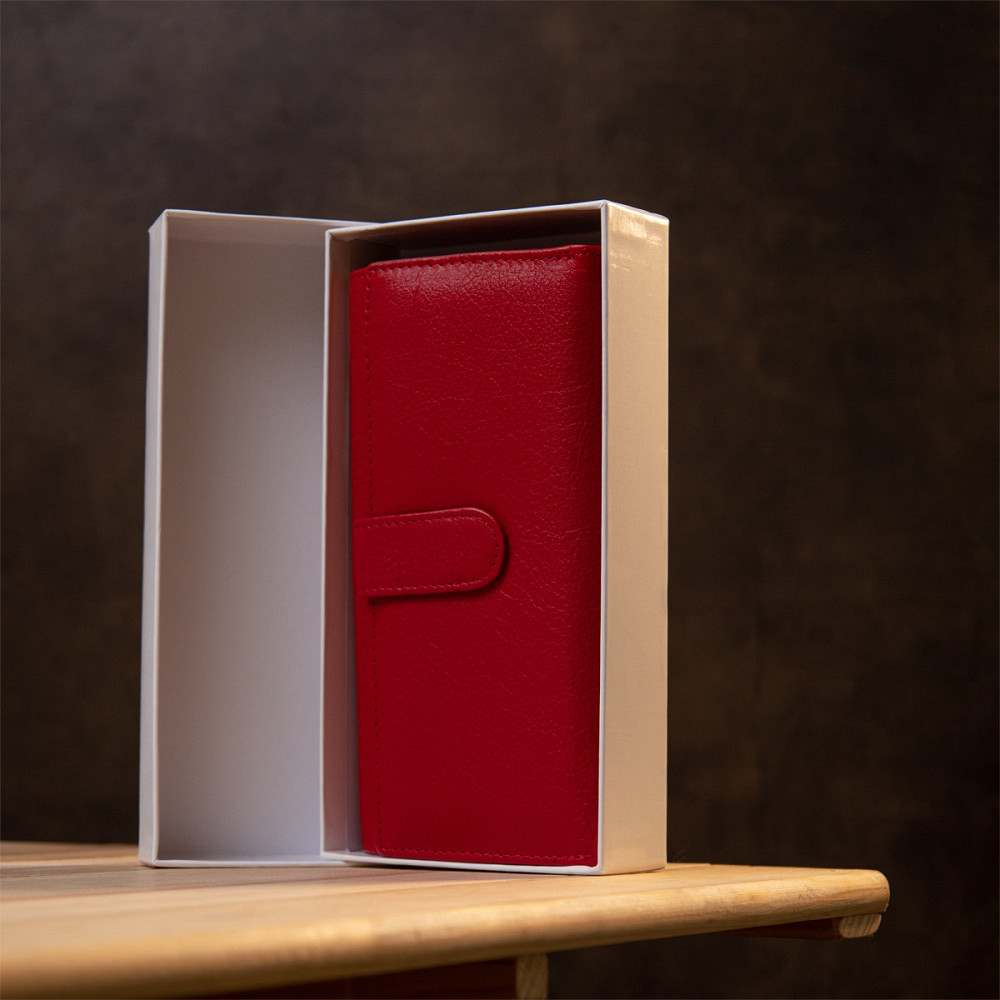 Місткий гаманець для жінок Червоний (ST Leather) Київ - фото 4