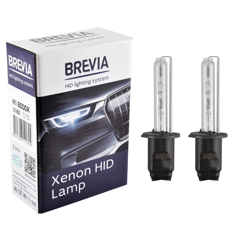 Ксенонова лампа Brevia H1 6000K, 85V, 35W P14.5s KET, 2шт Львів - фото 1