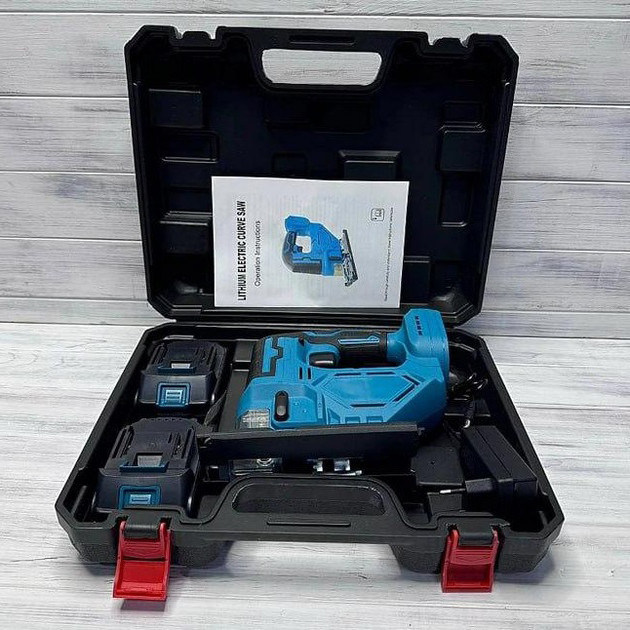 Аккумуляторный бесщеточный лобзик 24V с 2 АКБ в пластиковом кейсе с регулировкой скорости и EP-606 угла Киев - изображение 1