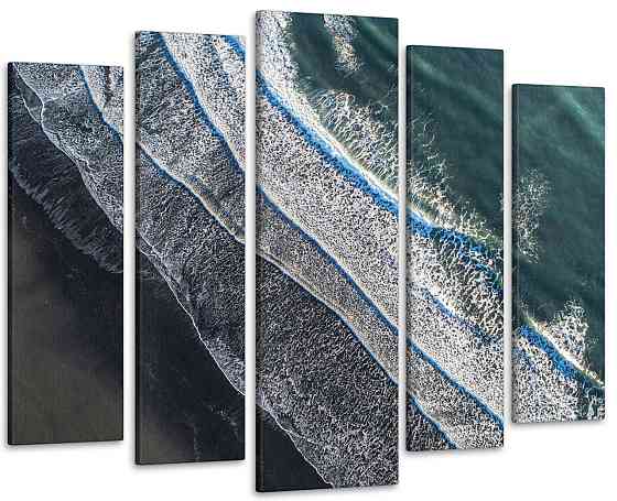 Модульна картина у вітальню / спальню Морські хвилі Art-359_5 ( 80х118см ) Київ