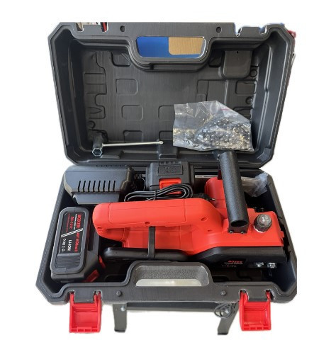 Ланцюгова пила акумуляторна 30 см 1850Вт 2x24В 6А·ч в кейсі, автомастило, 4100 об/хв, корпус червоний Одеса - фото 6