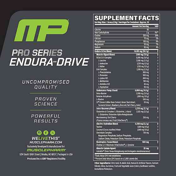 Комплекс амінокислот Muscle Pharm Pro Series, Endura-Drive™ 720 g (Strawberry Watermelon) Луцьк
