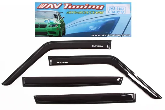 Ветровики на двери Славута AV Tuning самоклеющ. (4 шт.) Винница