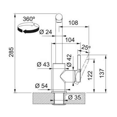 Смеситель Franke Lina L Pull Out (115.0728.489) Винница
