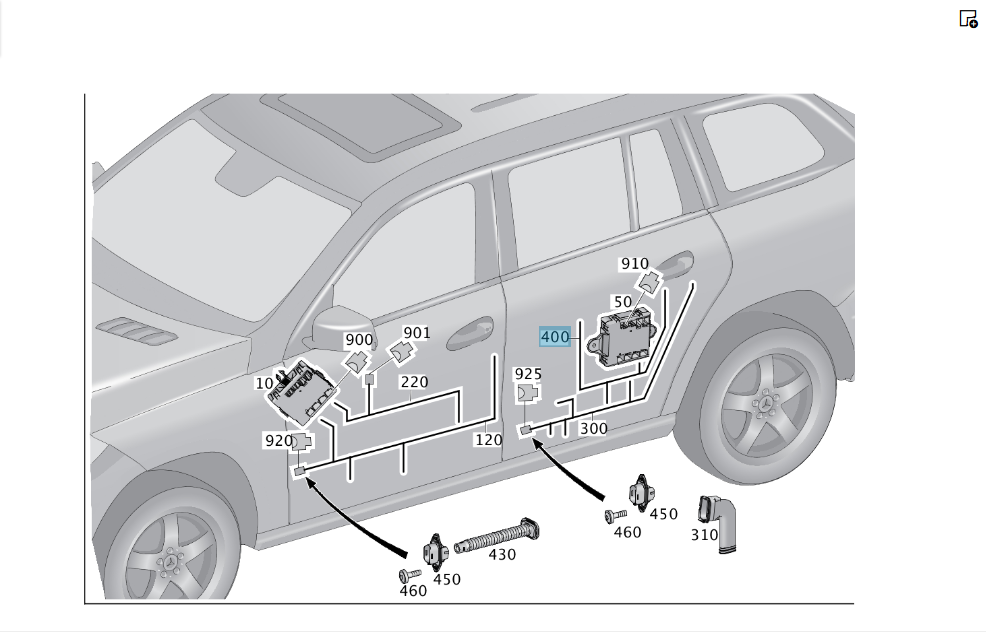 Mercedes-Benz  A1664406005 Джгут електропроводки від блоку керування до задніх дверей GL/GLS X166 Одеса - фото 5
