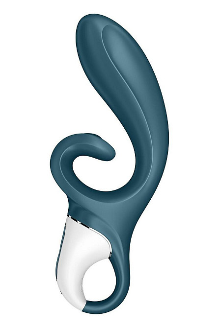 Смарт вібратор-кролик Satisfyer Hug Me Bluegrey, 2 мотори, діаметр 4,2см, широка кліторальна частина Sex Aura Київ - фото 2
