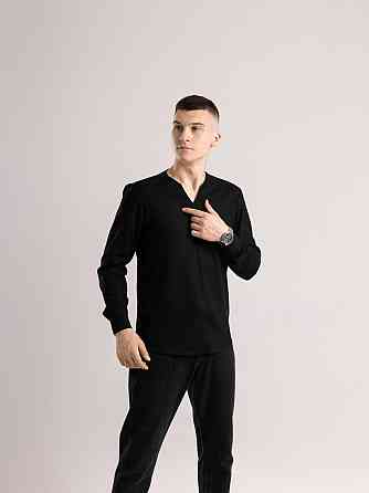 Сорочка чоловіча з довгим рукавом чорна Pobedov Horizon Київ