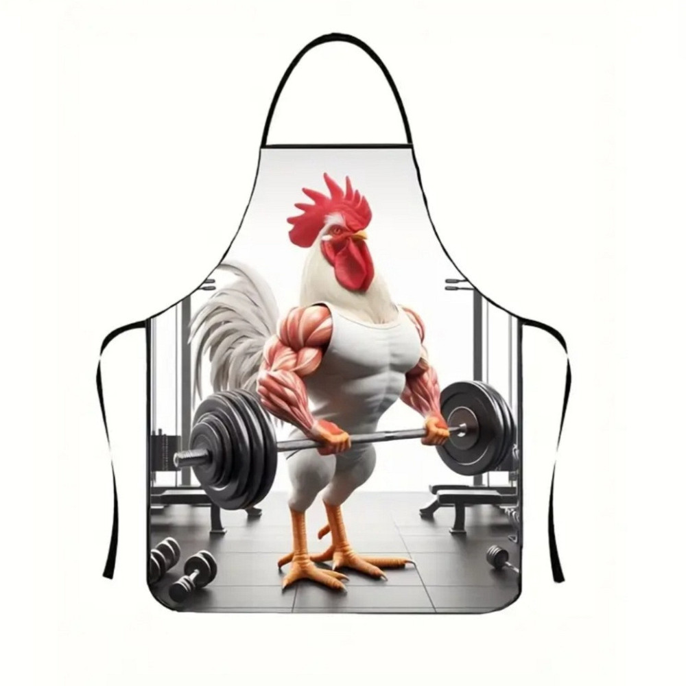 Фартух з приколом Півень 80 на 60 см різнобарвний Київ - фото 1