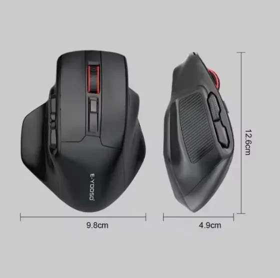 Ігрова комп'ютерна миша E-YOOSO X-31 мишка з USB приймачем 2.4G і 4800 DPI, чорна Запоріжжя