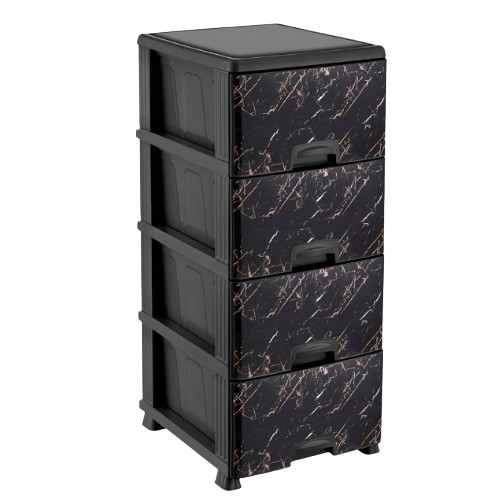 Комод пластик з малюнком чорний мармур Decor ELIF Житомир - фото 1