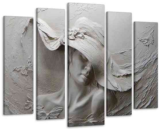Модульна картина у вітальню / спальню Дівчина 3D Art-446_5 ( 80х118см ) Київ