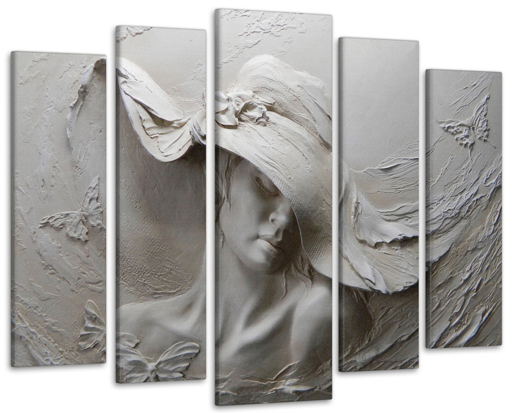 Модульна картина у вітальню / спальню Дівчина 3D Art-446_5 ( 80х118см ) Київ - фото 1