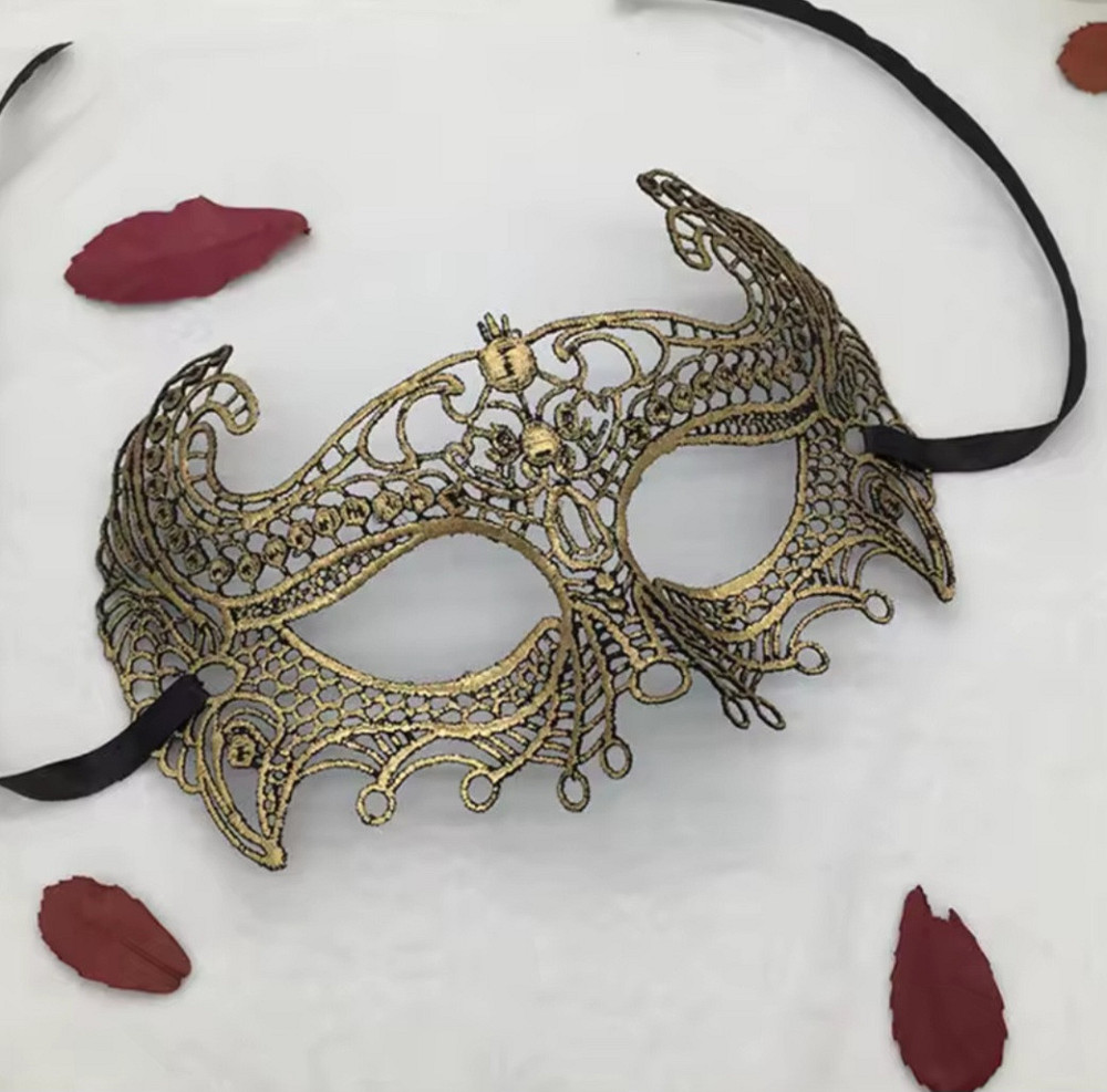 Маскарад маска театральна one size золотистий Київ - фото 1