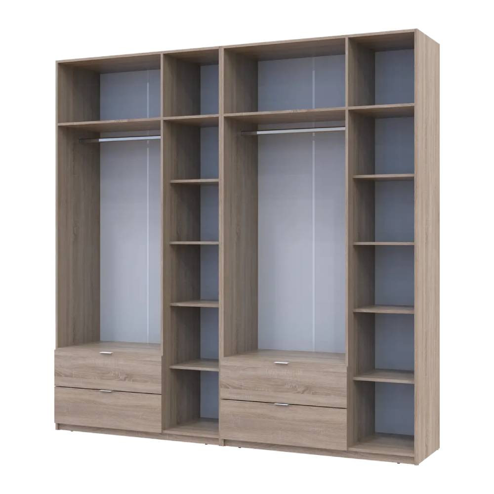 Шкаф для одежды Doros Лукас Дуб сонома 3+3 ДСП 240х50х240 DRS-011703 (42005107) Днепр - изображение 2