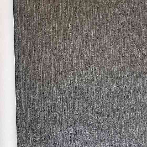 Шпалери метрові вінілові на флізелін дизайнерські Erismann Elle однотонні тонка смужка під тканину чорні Київ
