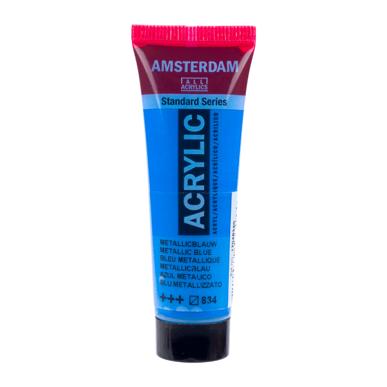 Краска акриловая AMSTERDAM (834) Синий металлик 20 мл Royal Talens Київ