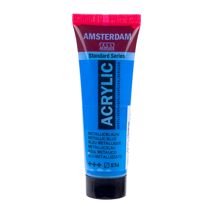 Краска акриловая AMSTERDAM (834) Синий металлик 20 мл Royal Talens Київ - фото 1