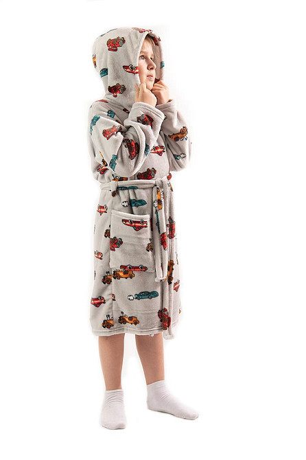 Халат дитячий для хлопчика, теплий, велсофт, топ Крохатушка одяг Київ - фото 3