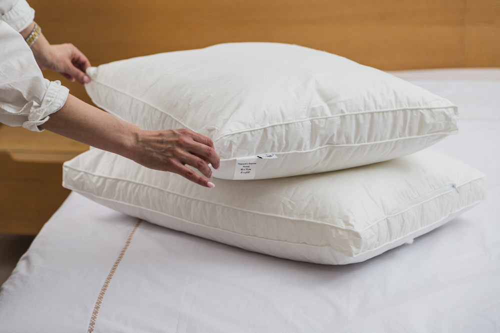 Ecotton Подушка Ecotton 50х70 см Ecofill Premium антиалергенна з кантом біопух біла в чохлі для Київ - фото 9