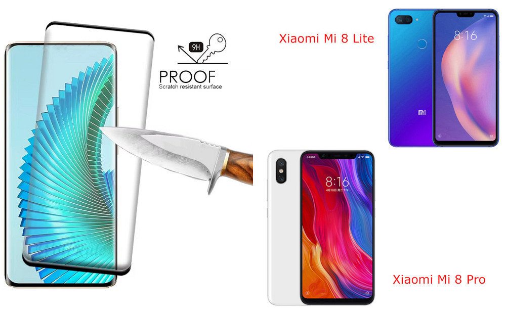 Защитное стекло HyperGlass Pro для Xiaomi Mi 8 Lite, Mi 8 Pro – максимальная чувствительность и защита Киев - изображение 1
