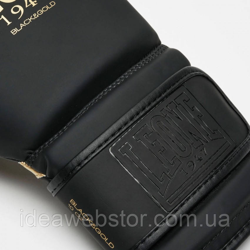 Боксерські рукавички Leone Mono Black 10 унцій PU шкіра, пінно-гелеве наповнення, для спарингів і тренувань Київ - фото 15
