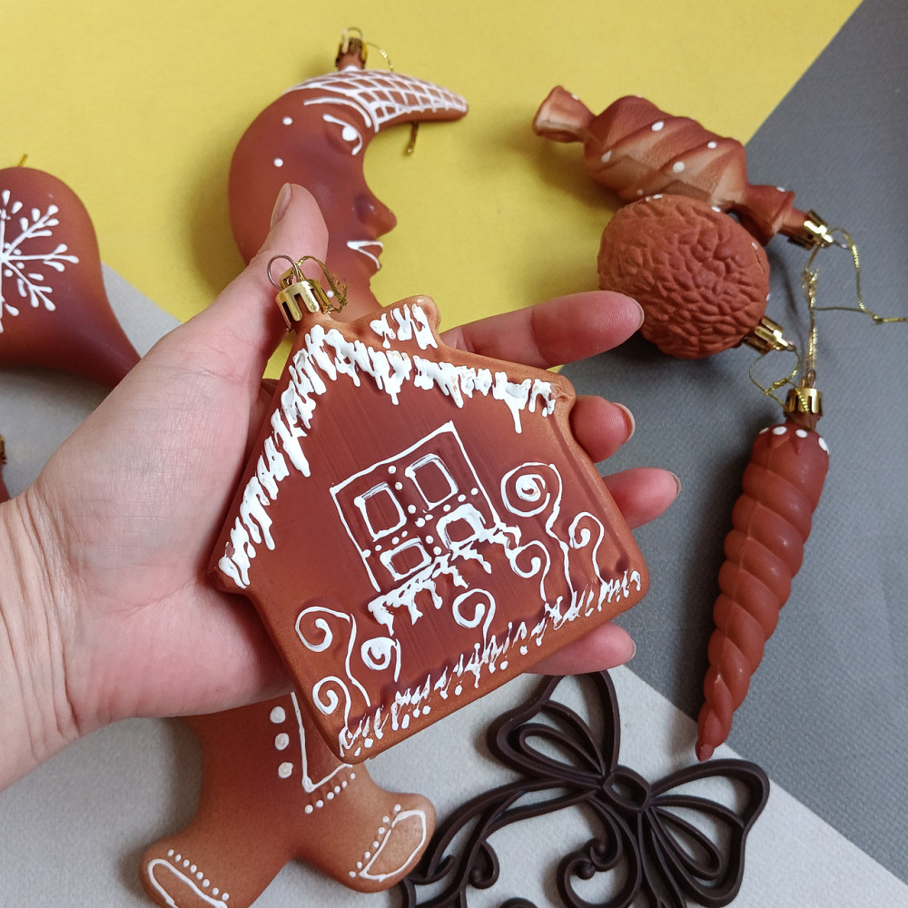 Набір ялинкових прикрас 9 шт печиво | прикраси ялинкові новорічні іграшки пряник Київ - фото 2