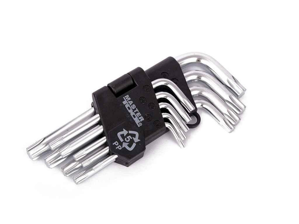 Набір шестигранників TORX Cr-V (9шт) короткі L=55-133мм 75-0960 ТМ MASTER TOOL Київ - фото 1