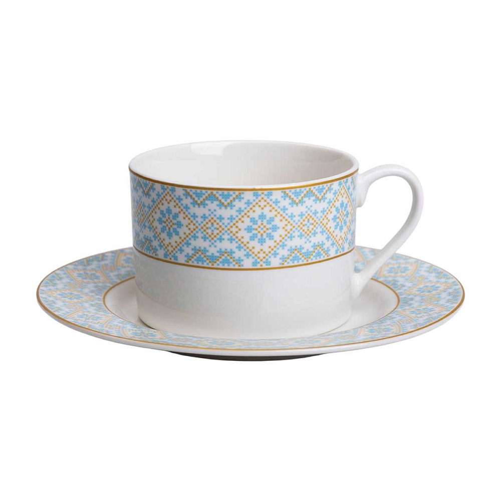 Yiwu Чашка порцелянова з орнаментом 250 мл, біла HP-7-741 Коломыя - изображение 1