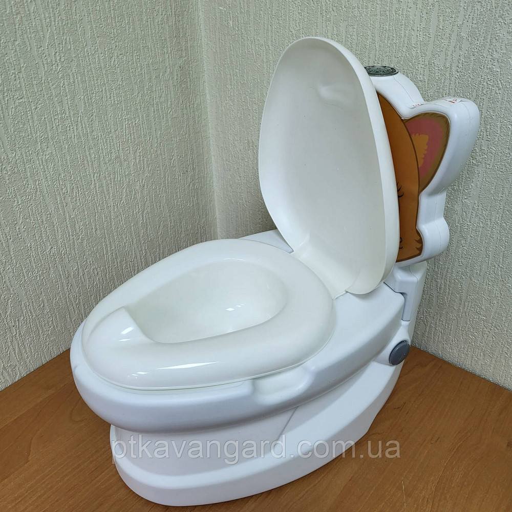 Дитячий горщик у вигляді унітазу Котик Pilsan 07-563 (звук слива, підсвічування, спинка, горщик, що знімається) Хмельницький - фото 4
