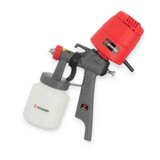 Пистолет покрасочный электрический d-1.5, 450 Вт с бачком 1.0л, 100-200 мл/мин HVLP Мукачево