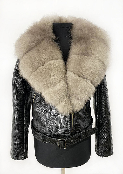 Куртка косуха женская с натуральным мехом песца под Соболь р 54 Харьков - изображение 8