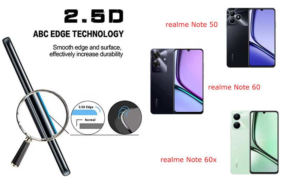 Защитное стекло ArmorGlass для realme Note 50, Note 60, Note 60x – устойчивое к царапинам и ударам Киев - изображение 2