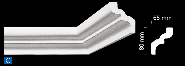 Потолочный  плинтус 83х66х2000  -C- Днепр - изображение 1