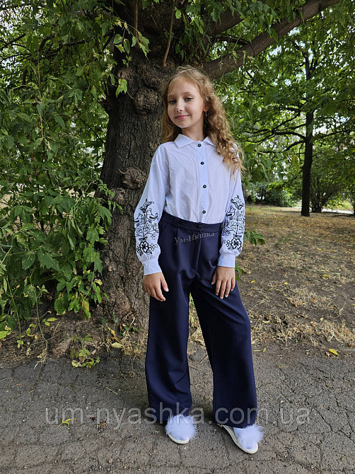 Підліткова чорна сорочка з вишивкою 134-152 Кривий Ріг - фото 8