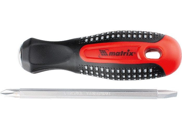 Викрутка комбінована Fusion SL6,0 / Ph2 мм, CrV, 3-х компонентна рукоятка "anti slip" MATRIX Полтава - фото 1