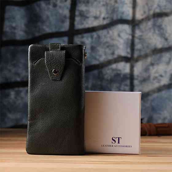 Стильный кошелек-клатч для женщин с отделением под телефон ST Leather 23103 Зеленый Киев