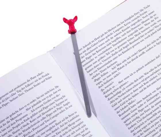 Закладка книжная Troika, розовая Ровно