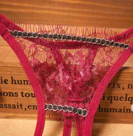 Труси еротичні з розрізом універсальний бордовий Київ