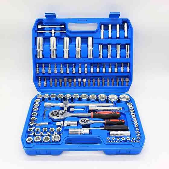 Універсальний набір інструментів 108 предметів у кейсі (1/4" та 1/2") / Набір торцевих головок та ключів Київ