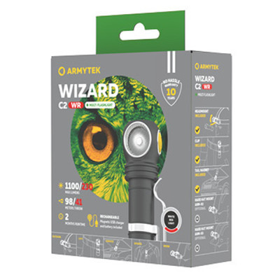 Фонарь Armytek Wizard C2 WR Marnet USB Red/White (F06901C) Винница - изображение 9