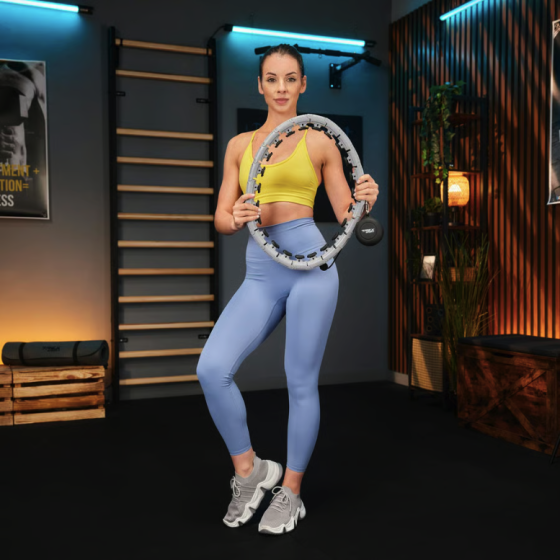 Хулахуп Trex Sport TX-010CHH масажний з обважнювачем сірий Київ