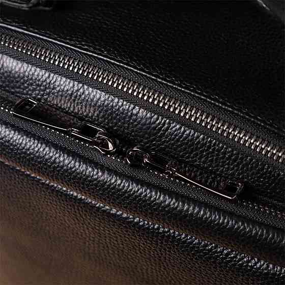 Багатофункціональний рюкзак для чоловіків з натуральної шкіри Vintage 23044 Чорний Київ