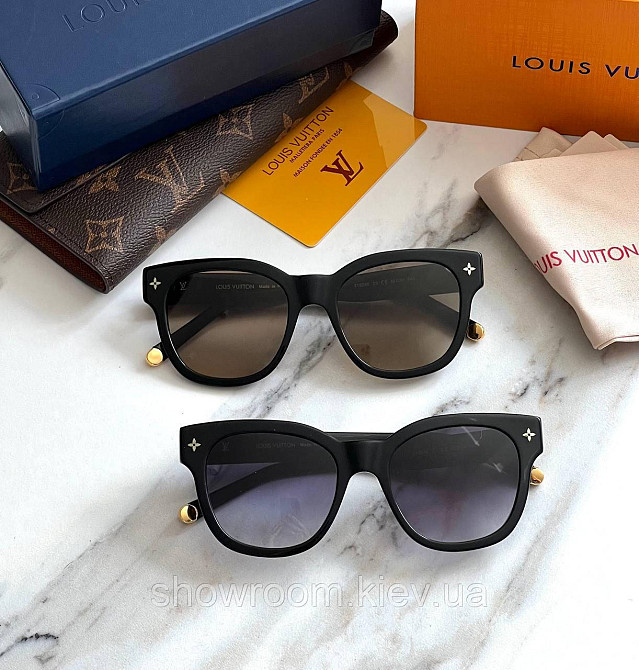 Жіночі сонцезахисні окуляри Lv (1523) black LUX Київ - фото 10