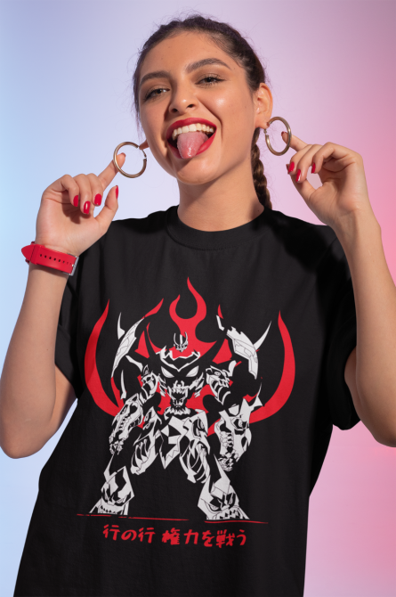 Футболка для хлопчика з аніме принтом Тенген Топпа Гуррен Лаганн оверсайз (зріст від 165 до 180) Чорний AnimeJ0735m Дніпро - фото 3